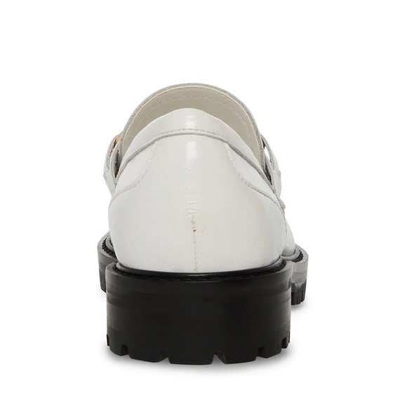 Steve Madden 🆕 White Mistor Leather Loafers. Size 9. - Picture 6 of 8